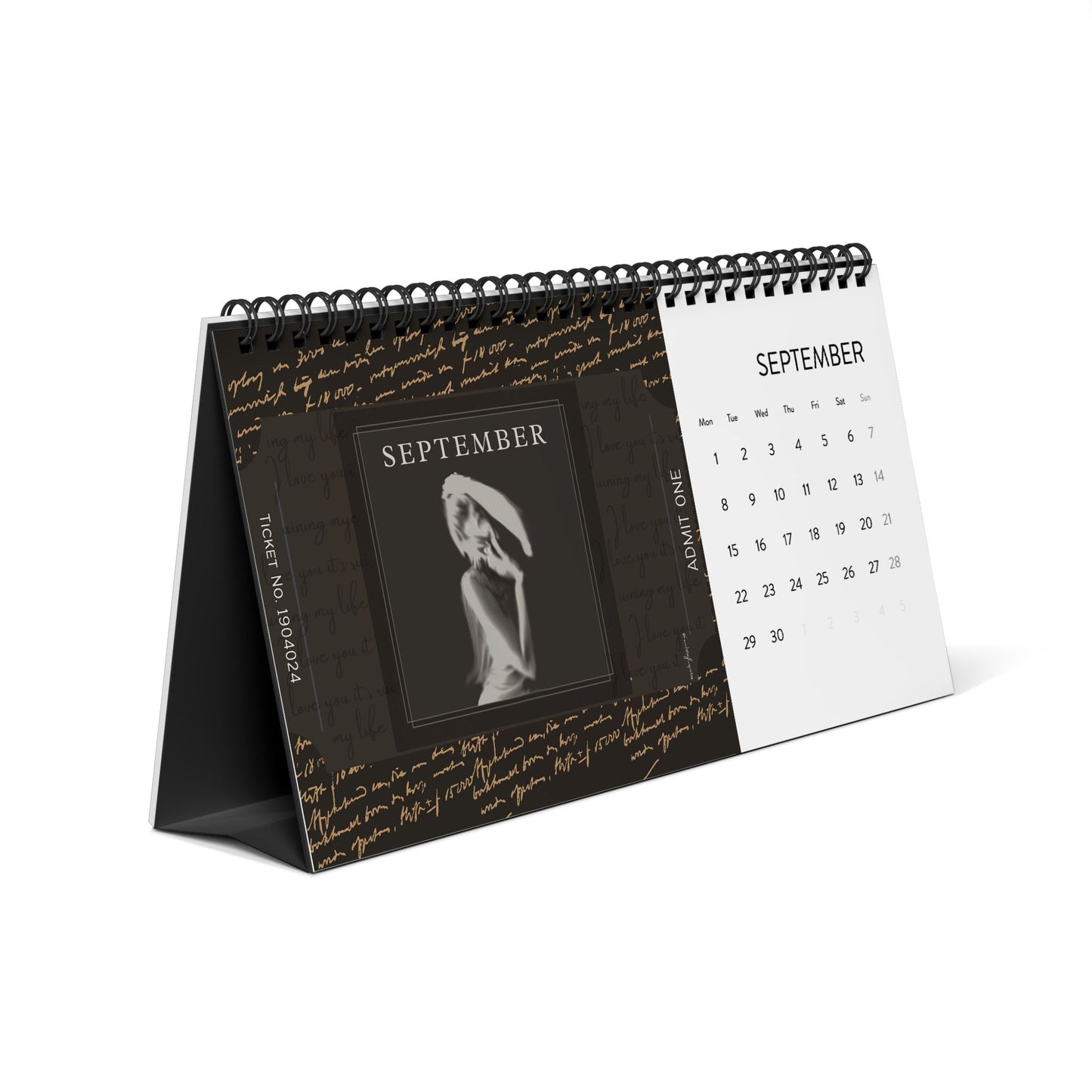 The Eras Desk Calendar (2025 grid)