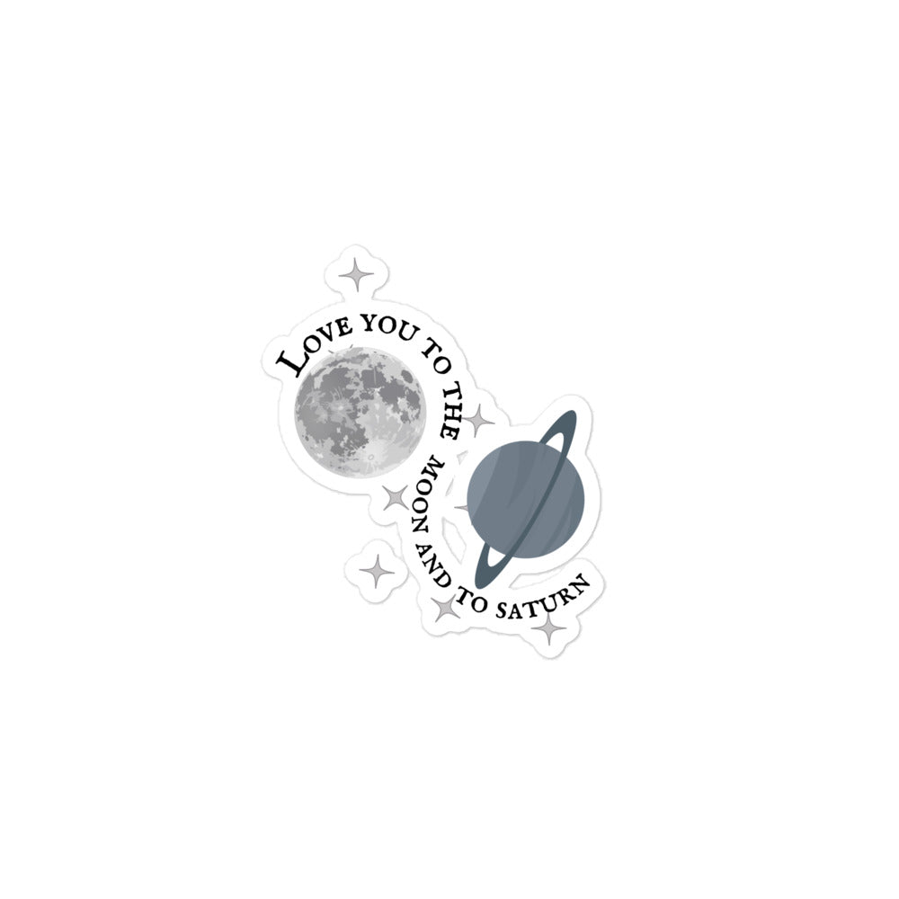 Love you to the moon / Seven Lyrics Sticker