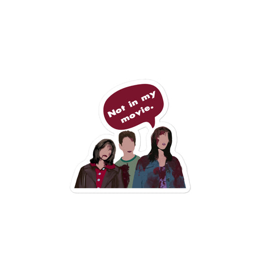 Scream Group Quote Horror Sticker