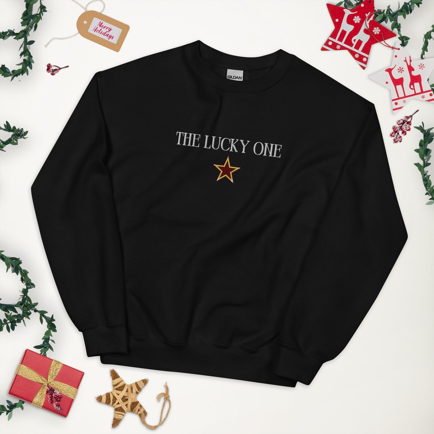 The Lucky One Embroidered Lyric Unisex Sweatshirt