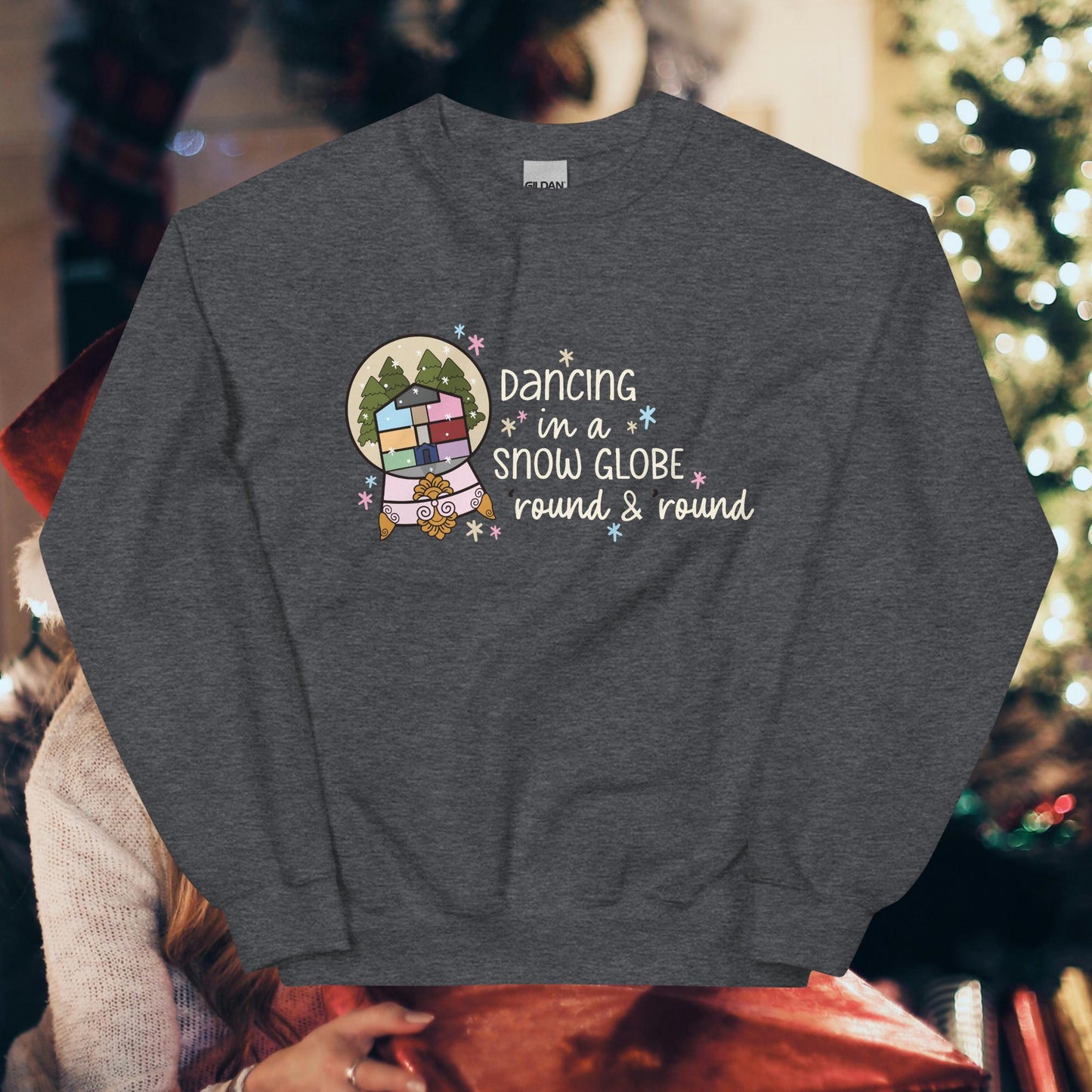 Dancing Snowglobe Printed Lyrics Unisex Sweatshirt