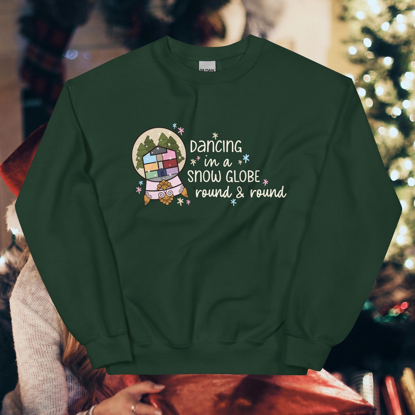 Dancing Snowglobe Printed Lyrics Unisex Sweatshirt