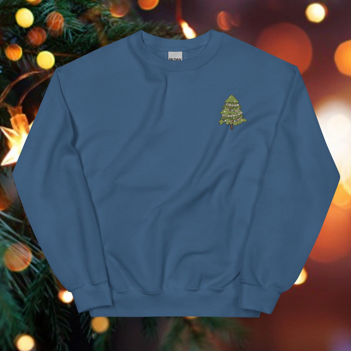 Merry Swiftmas Tree Embroidered Unisex Sweatshirt