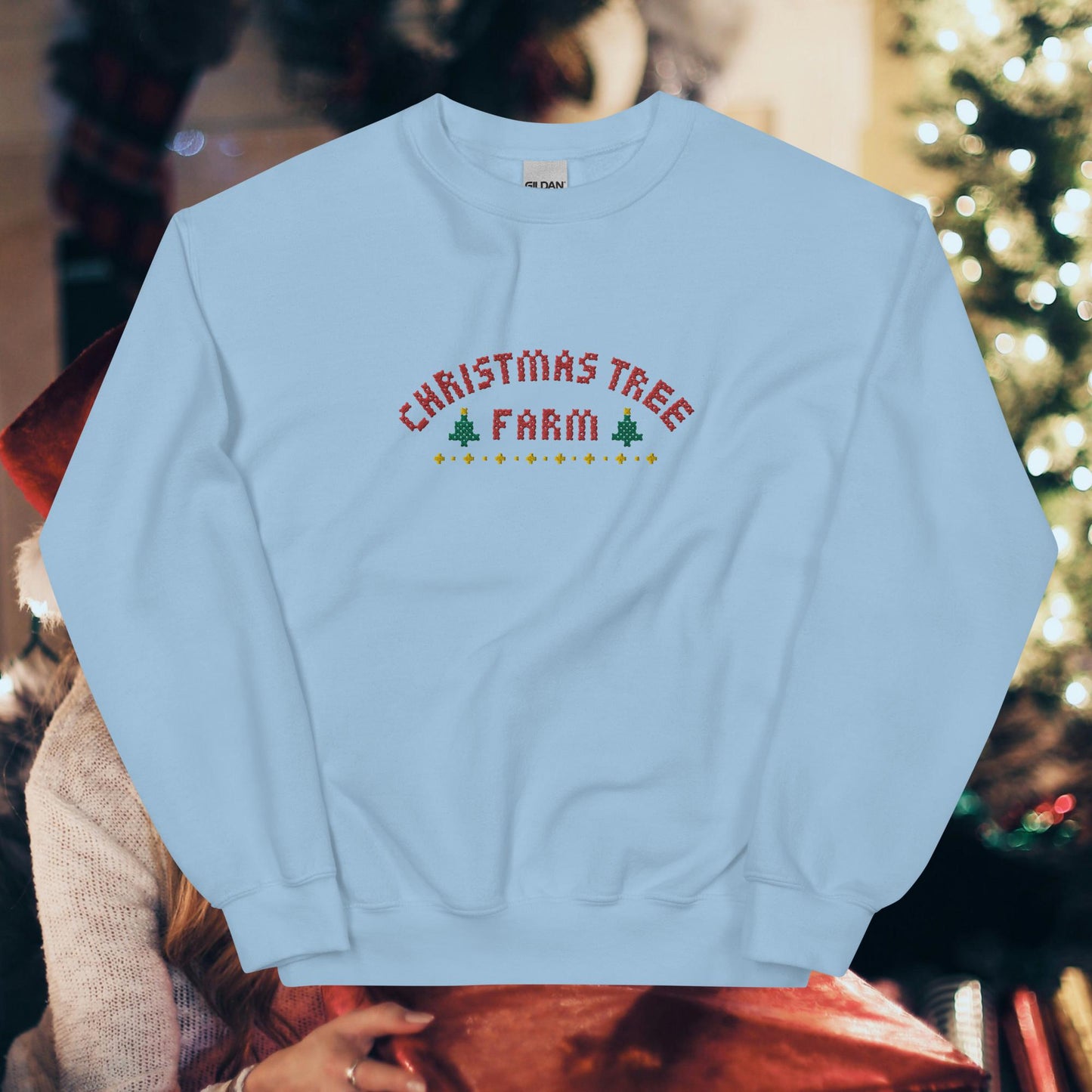 Christmas Tree Farm Embroidered Unisex Sweatshirt