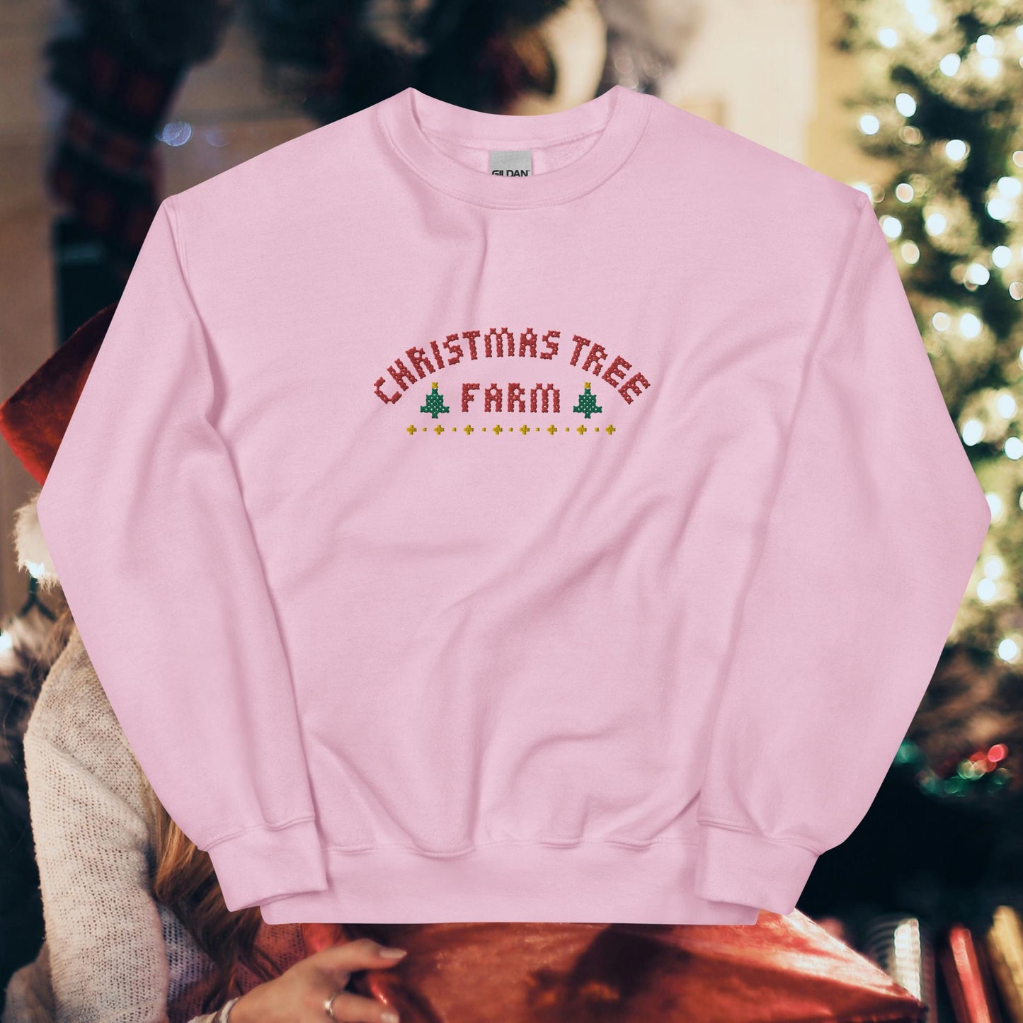 Christmas Tree Farm Embroidered Unisex Sweatshirt