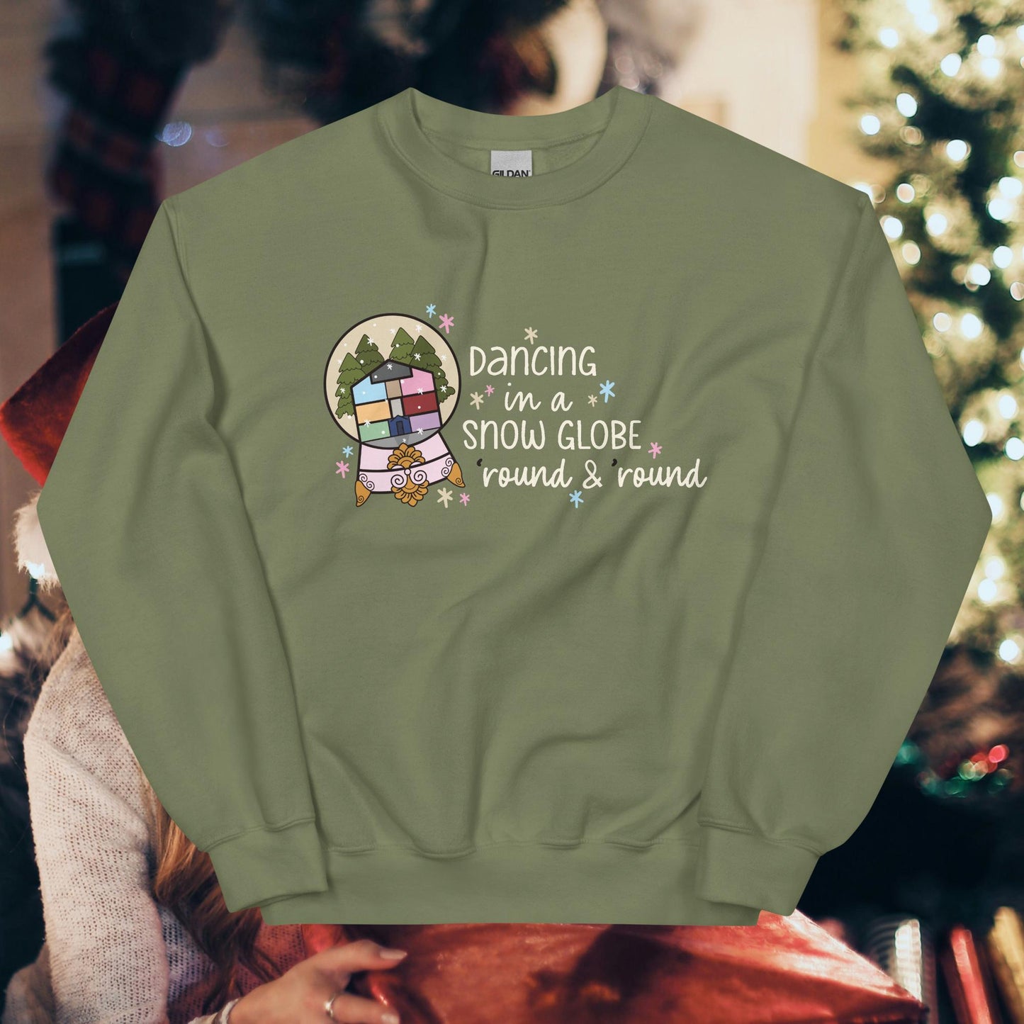 Dancing Snowglobe Printed Lyrics Unisex Sweatshirt