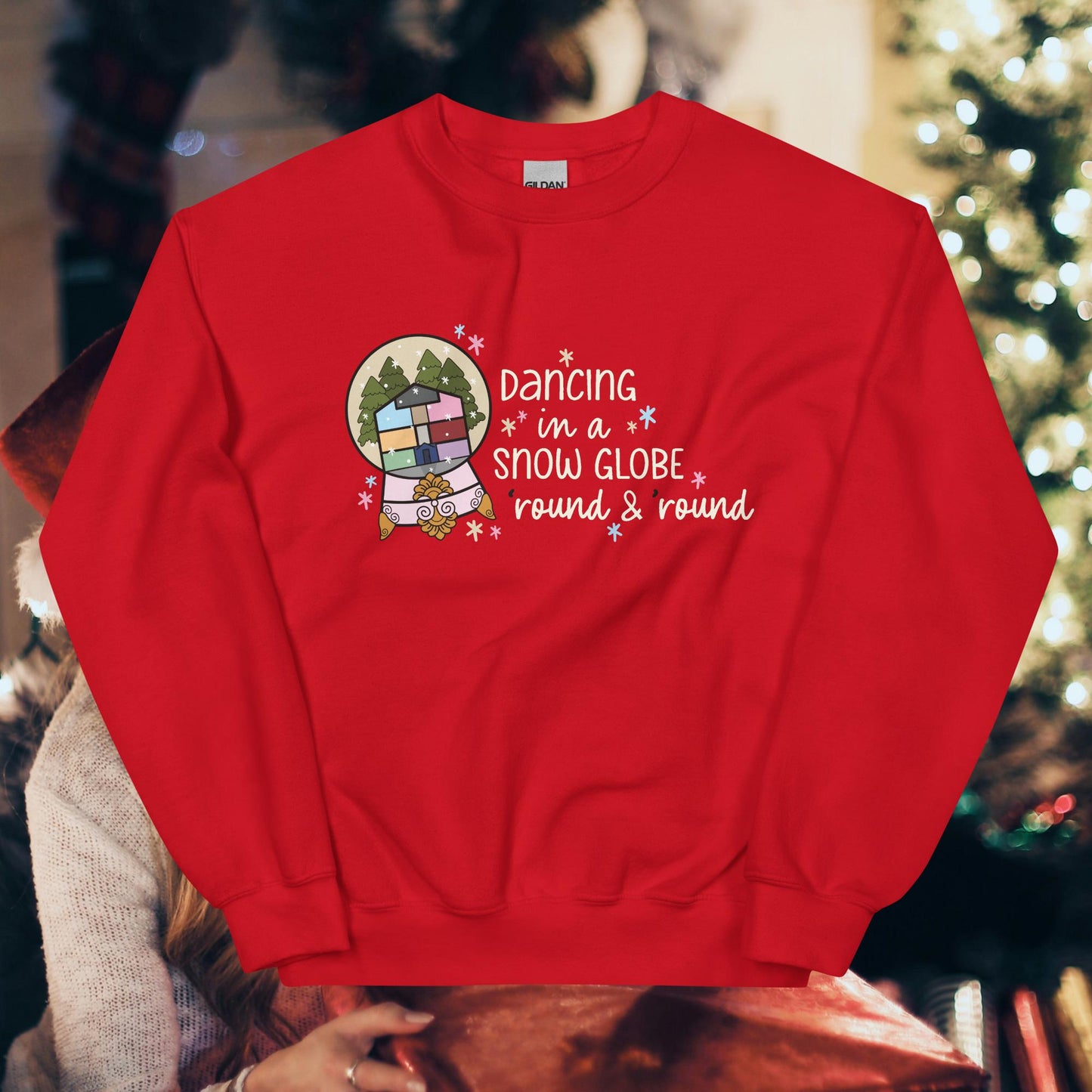 Dancing Snowglobe Printed Lyrics Unisex Sweatshirt