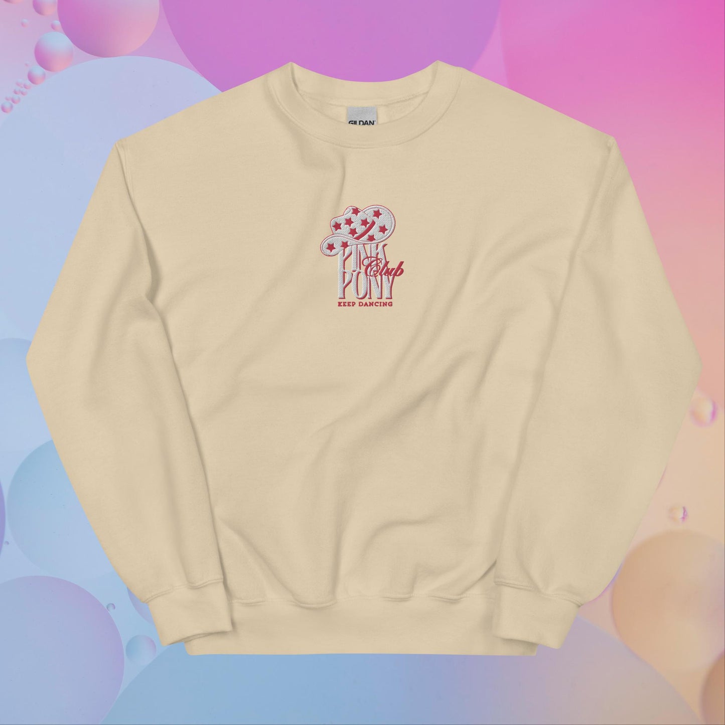 Pink Pony Club Embroidered Unisex Sweatshirt