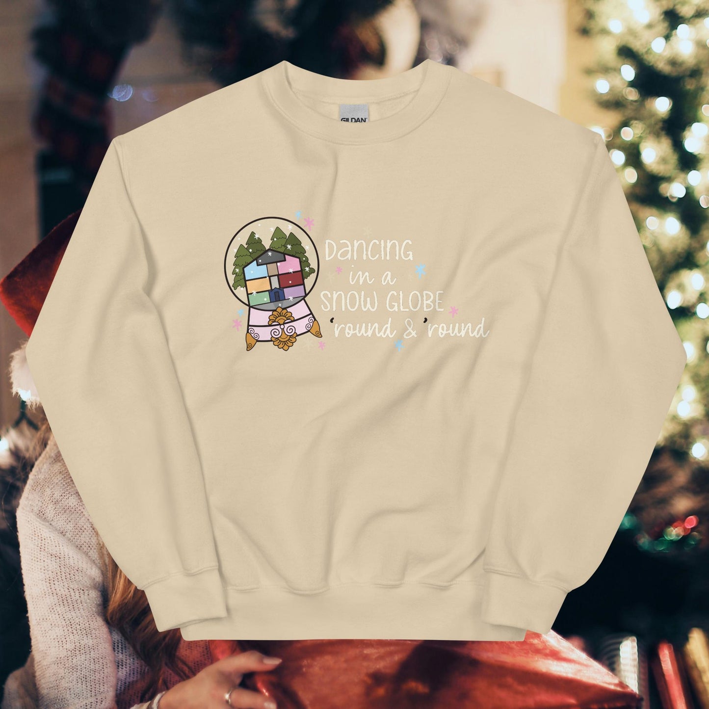 Dancing Snowglobe Printed Lyrics Unisex Sweatshirt