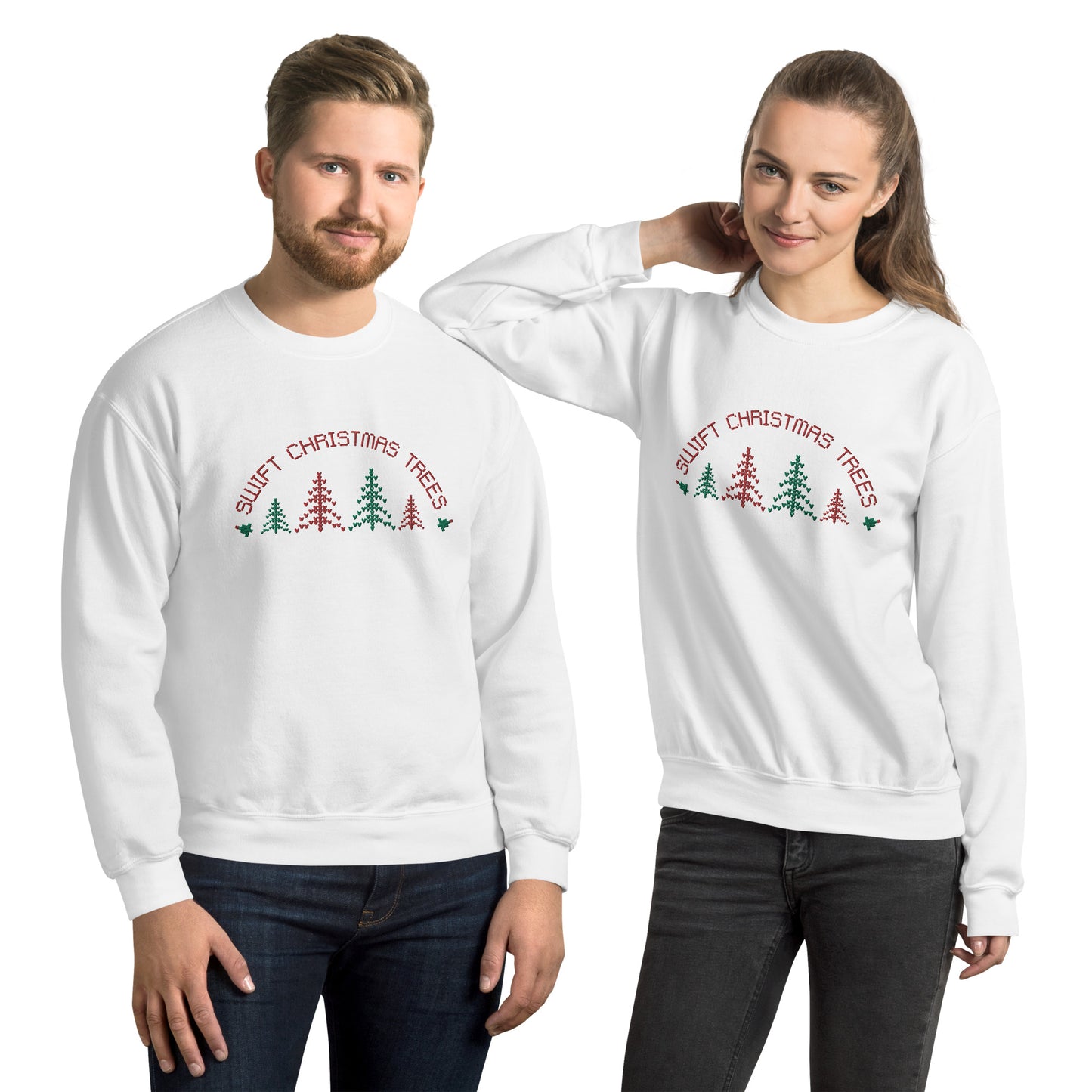 Swift Christmas Tree Embroidered Unisex Sweatshirt