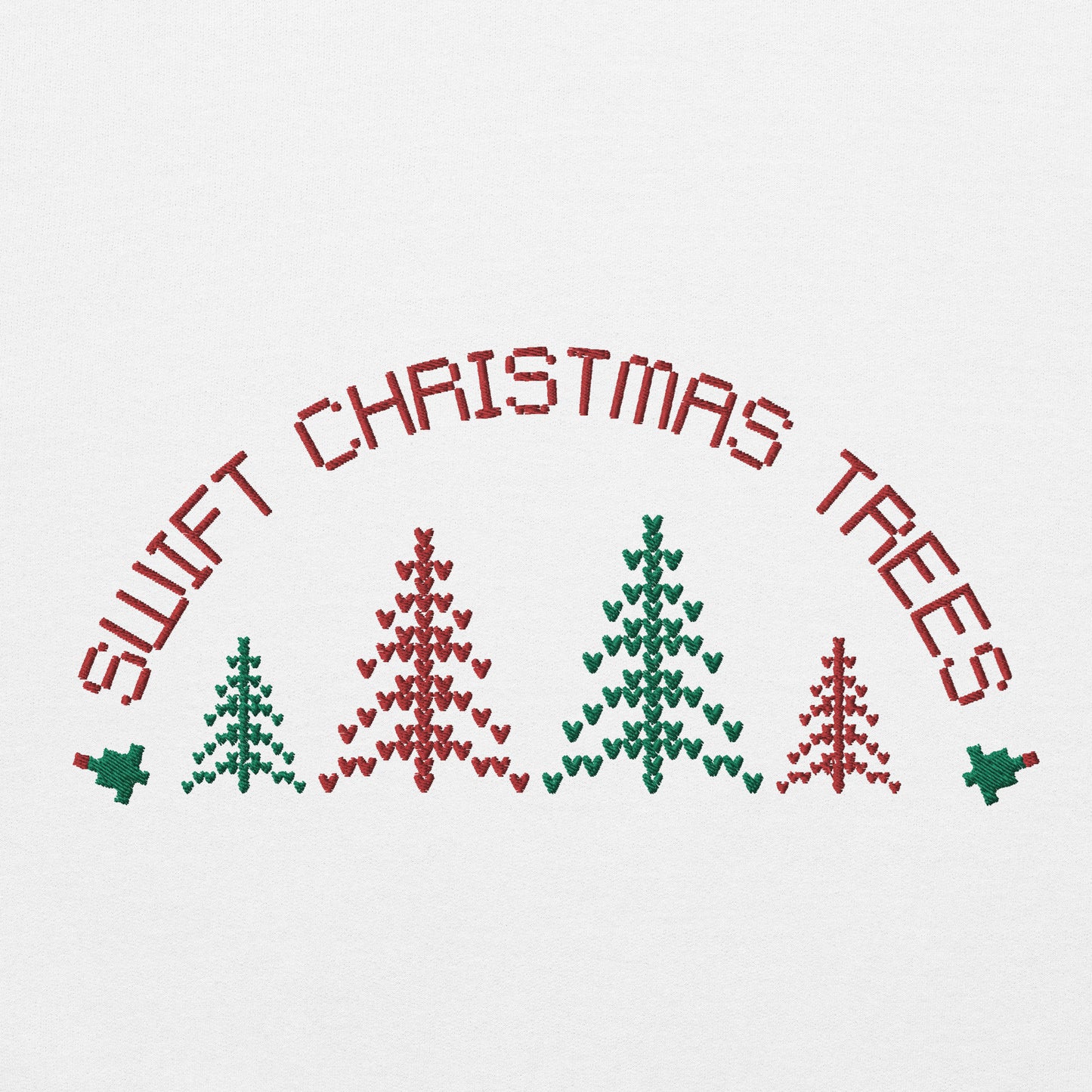 Swift Christmas Tree Embroidered Unisex Sweatshirt