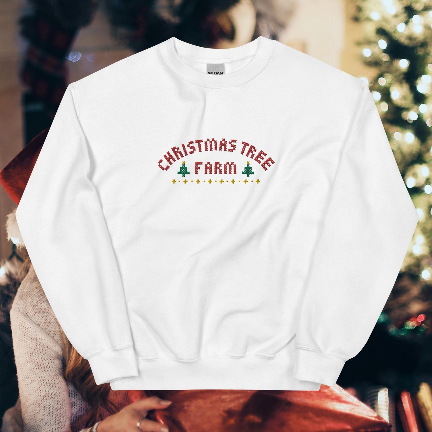 Christmas Tree Farm Embroidered Unisex Sweatshirt