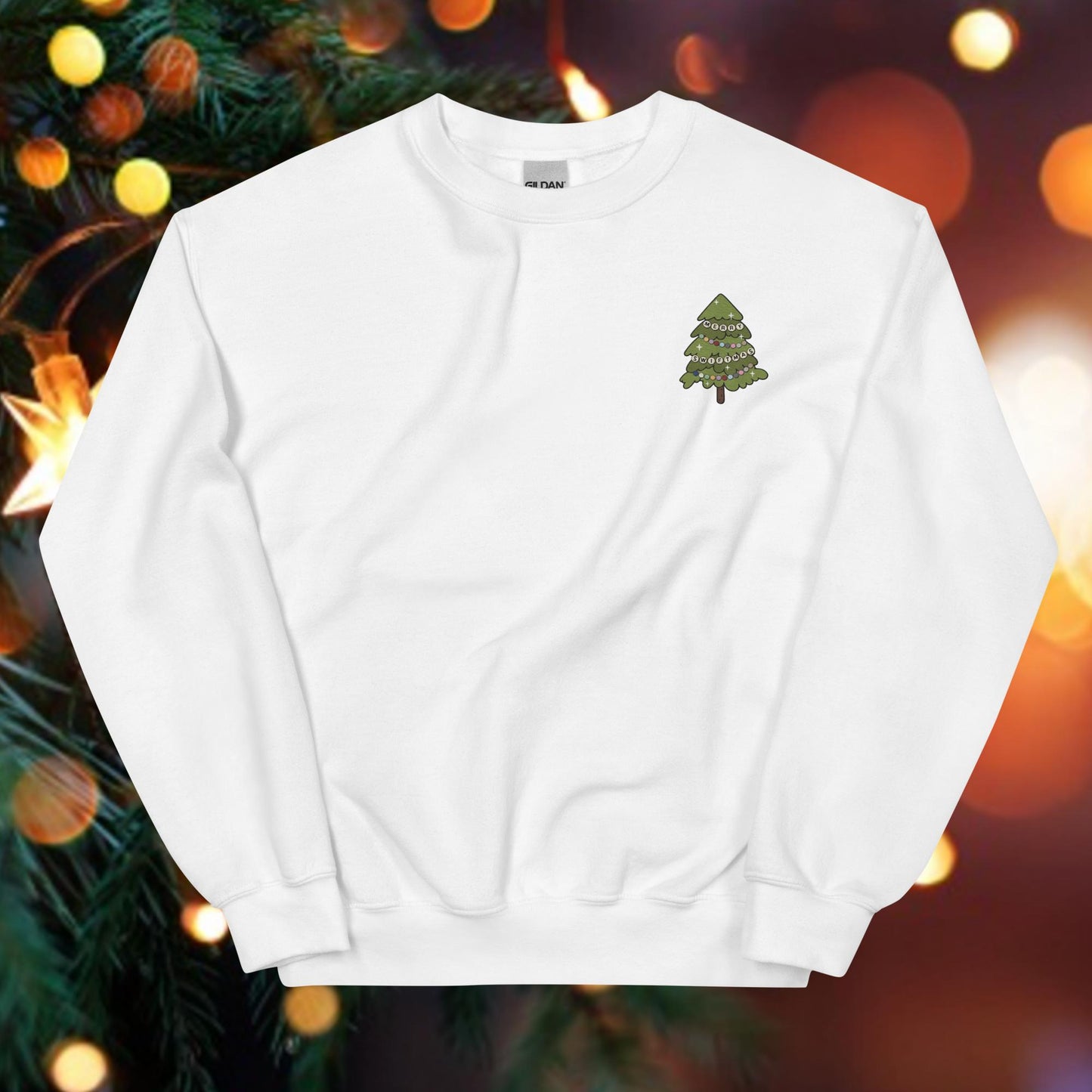 Merry Swiftmas Tree Embroidered Unisex Sweatshirt