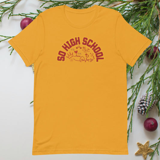 So High School Doodle Unisex t-shirt