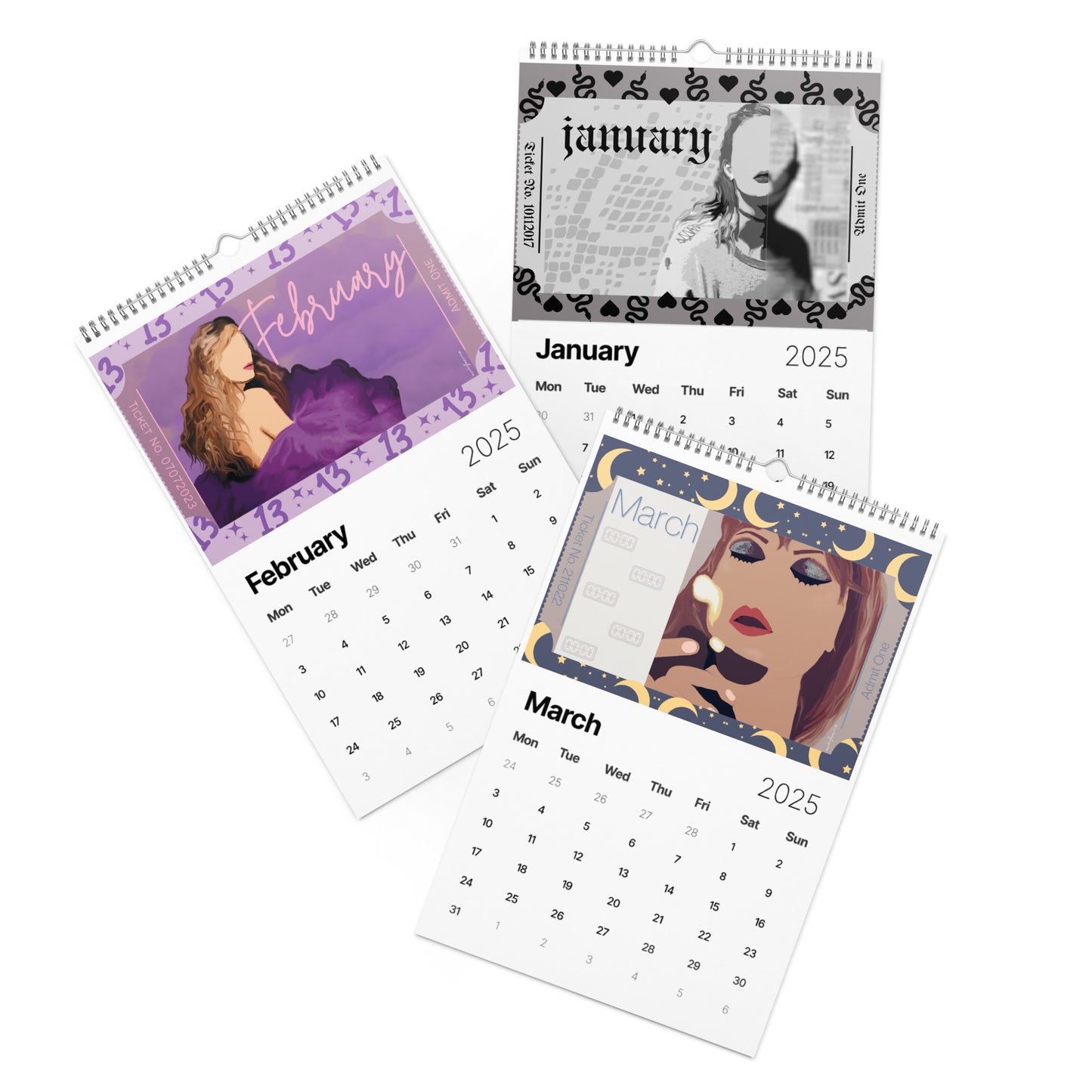 The Eras Monthly Wall calendar (2025)